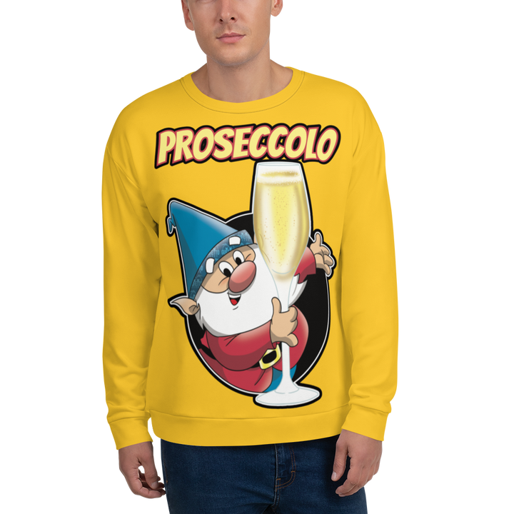 Felpa unisex Uomo/Donna Proseccolo Yellow Edition - Gufetto Brand 