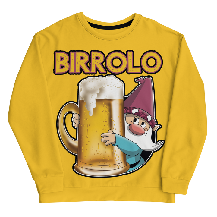 Felpa unisex Uomo/Donna Birrolo Yellow Edition - Gufetto Brand 