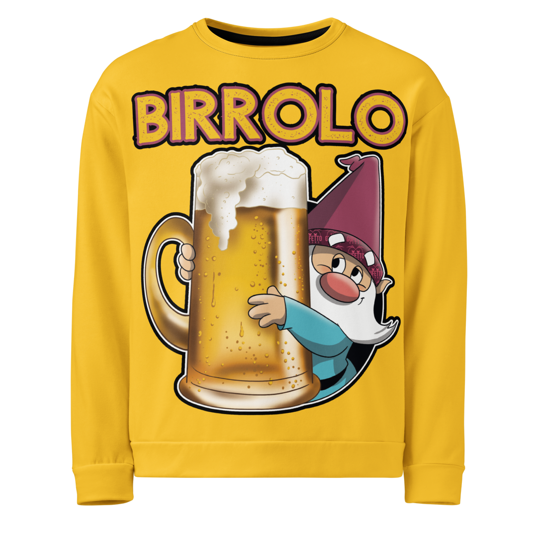 Felpa unisex Uomo/Donna Birrolo Yellow Edition - Gufetto Brand 