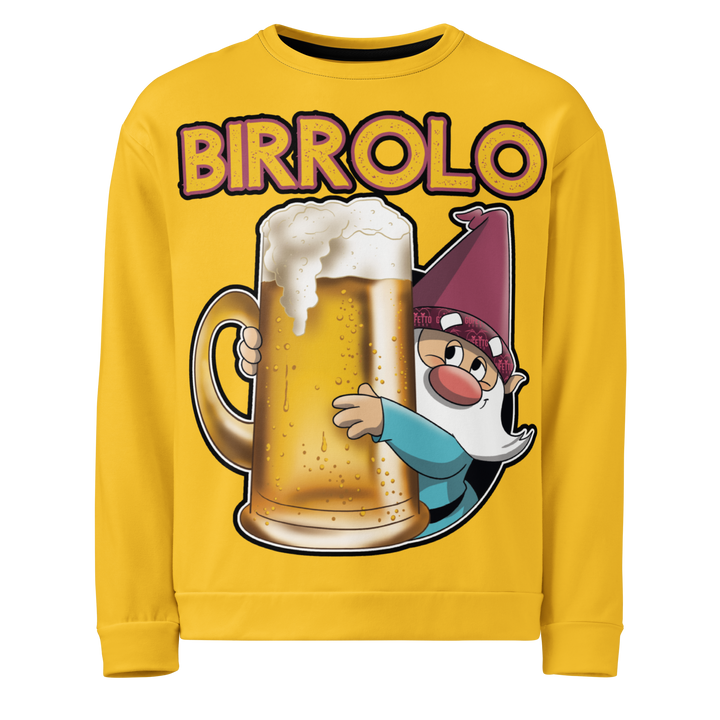 Felpa unisex Uomo/Donna Birrolo Yellow Edition - Gufetto Brand 