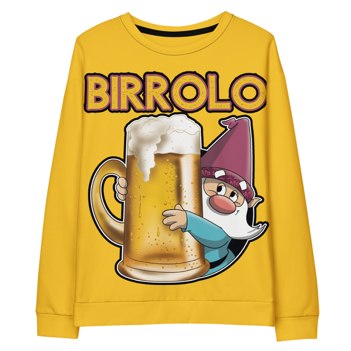 Felpa unisex Uomo/Donna Birrolo Yellow Edition - Gufetto Brand 