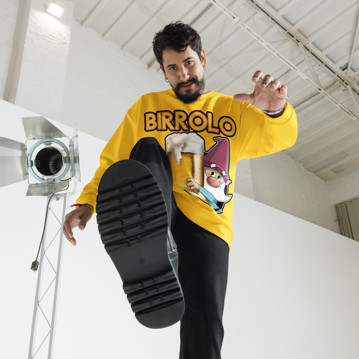 Felpa unisex Uomo/Donna Birrolo Yellow Edition - Gufetto Brand 