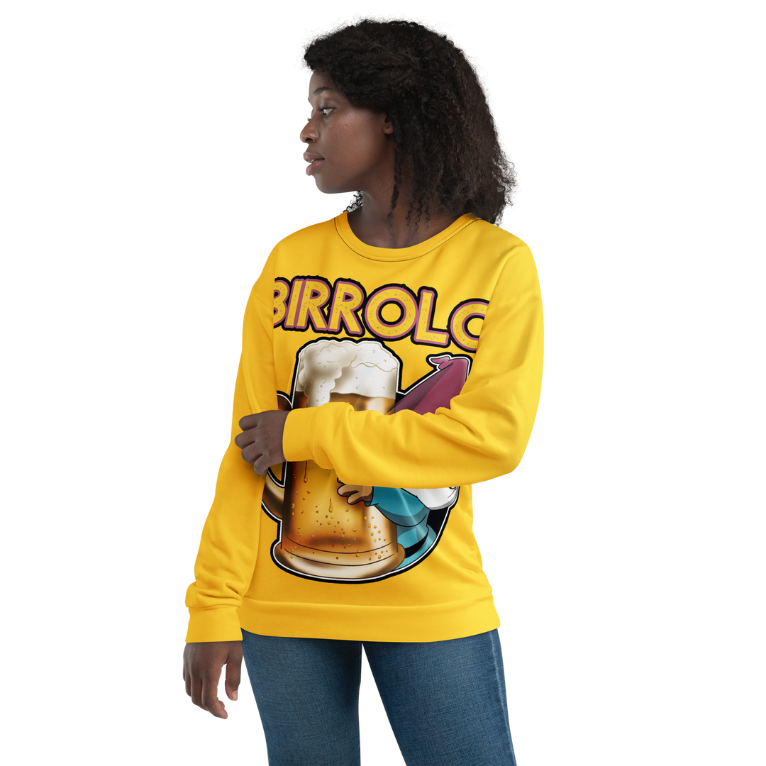 Felpa unisex Uomo/Donna Birrolo Yellow Edition - Gufetto Brand 