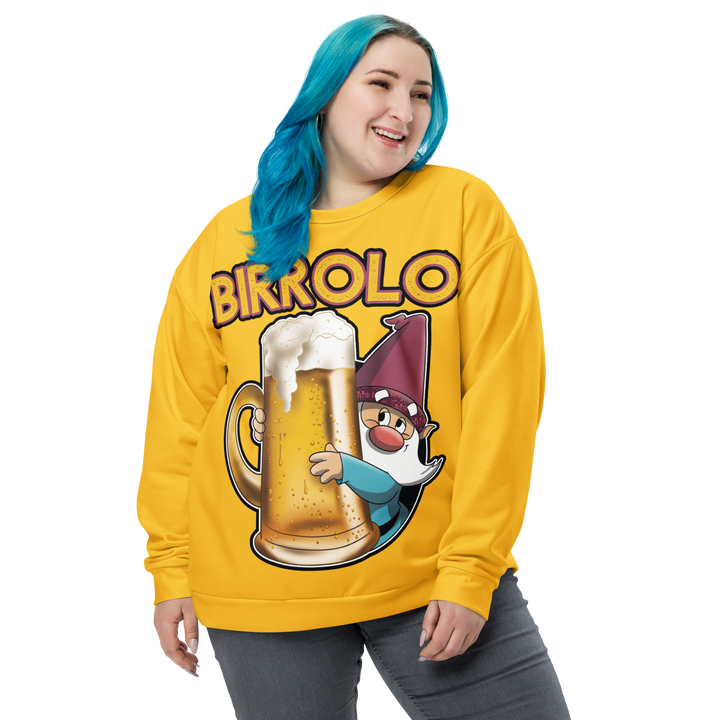 Felpa unisex Uomo/Donna Birrolo Yellow Edition - Gufetto Brand 