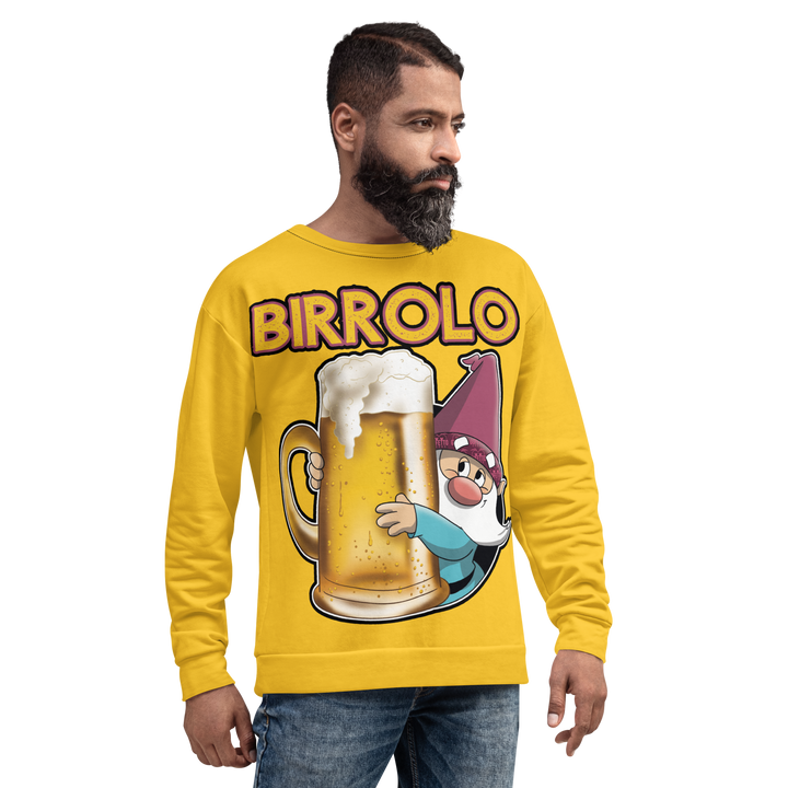 Felpa unisex Uomo/Donna Birrolo Yellow Edition - Gufetto Brand 