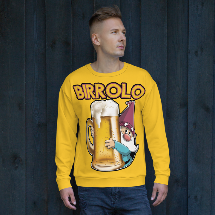 Felpa unisex Uomo/Donna Birrolo Yellow Edition - Gufetto Brand 