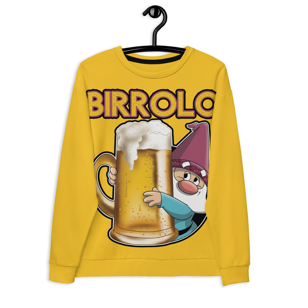 Felpa unisex Uomo/Donna Birrolo Yellow Edition - Gufetto Brand 
