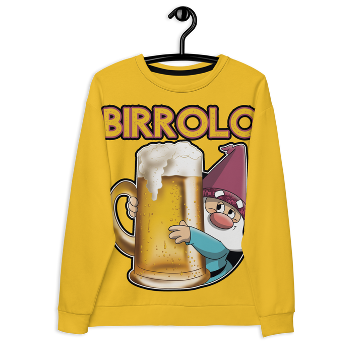 Felpa unisex Uomo/Donna Birrolo Yellow Edition - Gufetto Brand 