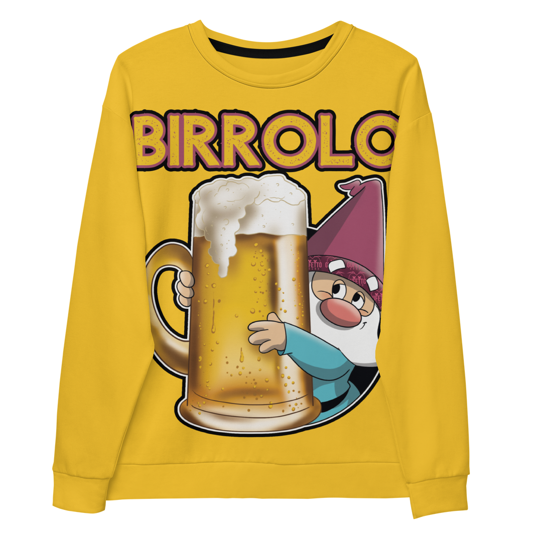 Felpa unisex Uomo/Donna Birrolo Yellow Edition - Gufetto Brand 