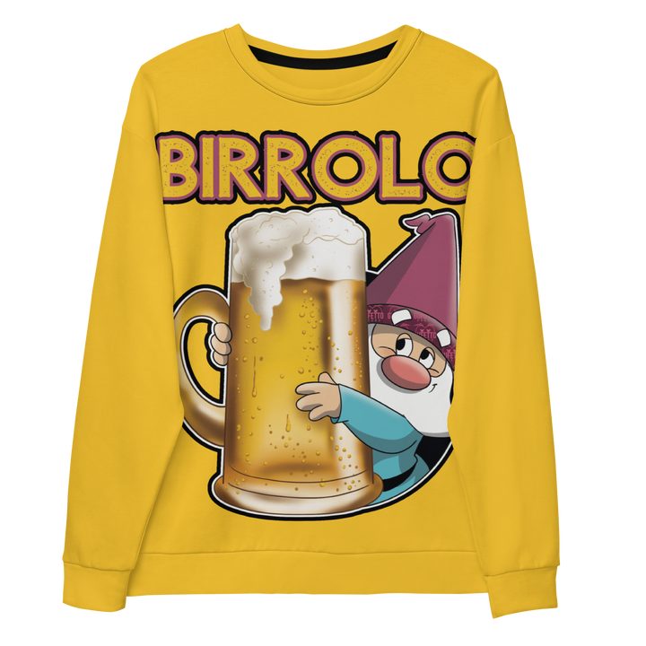 Felpa unisex Uomo/Donna Birrolo Yellow Edition - Gufetto Brand 