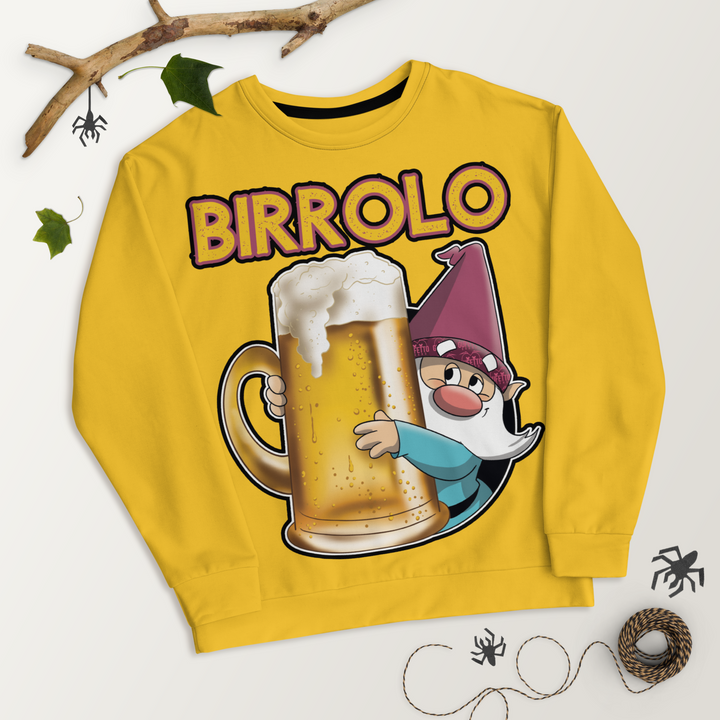 Felpa unisex Uomo/Donna Birrolo Yellow Edition - Gufetto Brand 
