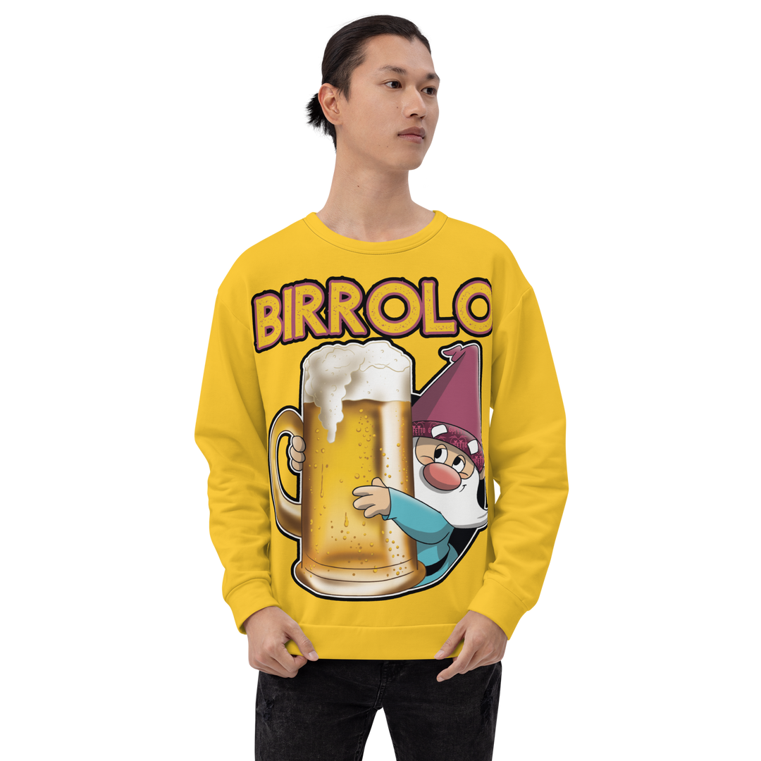 Felpa unisex Uomo/Donna Birrolo Yellow Edition - Gufetto Brand 