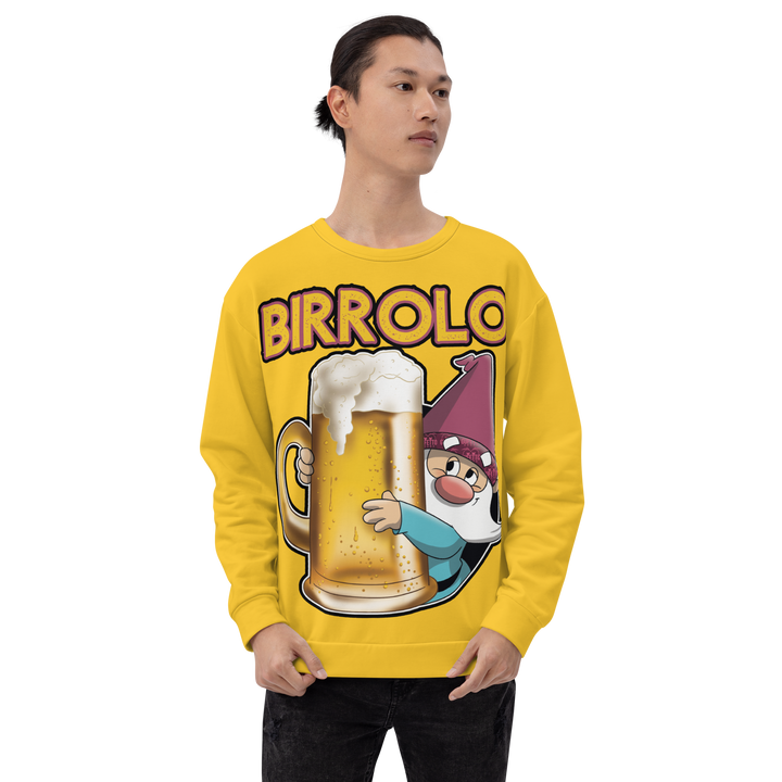 Felpa unisex Uomo/Donna Birrolo Yellow Edition - Gufetto Brand 
