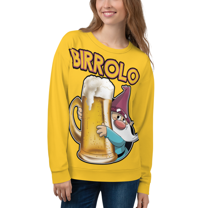 Felpa unisex Uomo/Donna Birrolo Yellow Edition - Gufetto Brand 