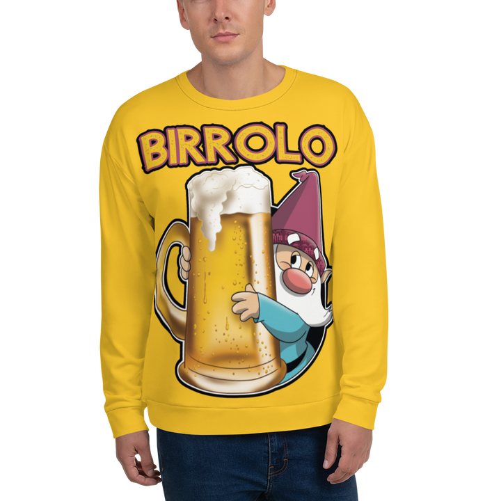 Felpa unisex Uomo/Donna Birrolo Yellow Edition - Gufetto Brand 