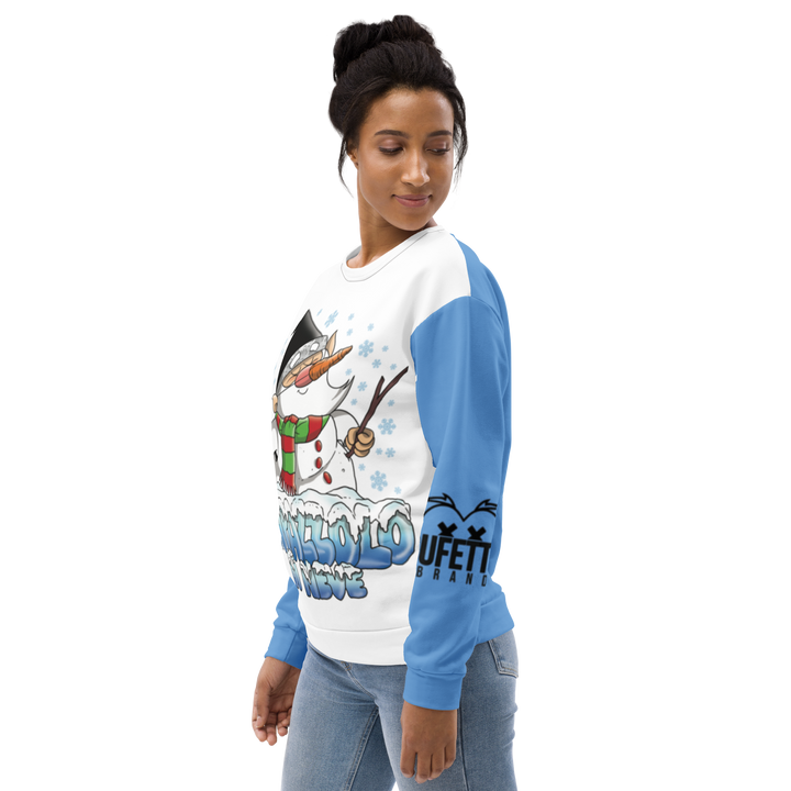 Felpa unisex Uomo/Donna PUPAZZOLO DI NEVE - Gufetto Brand 