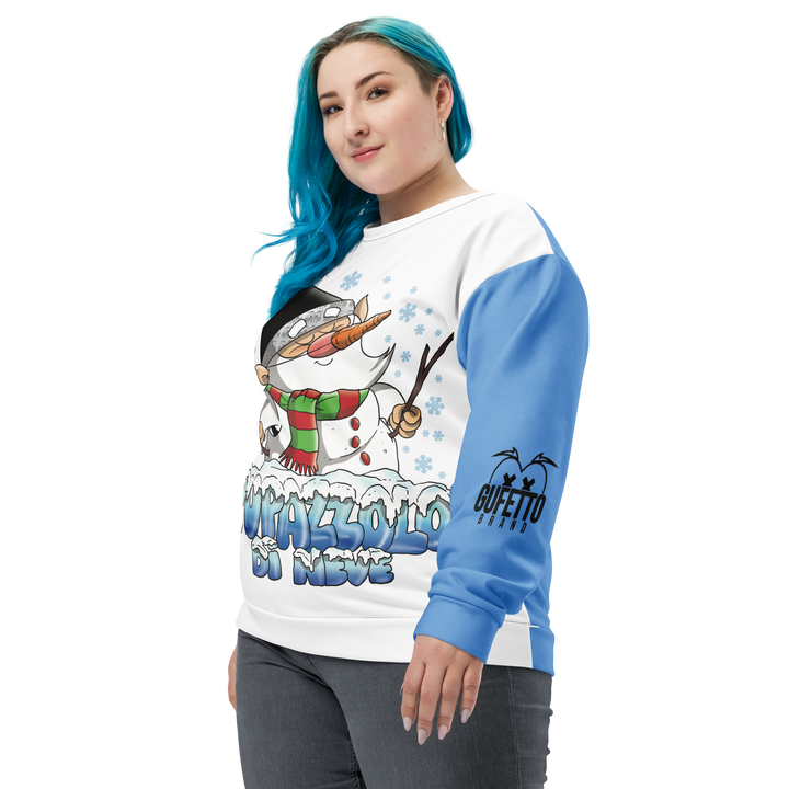 Felpa unisex Uomo/Donna PUPAZZOLO DI NEVE - Gufetto Brand 