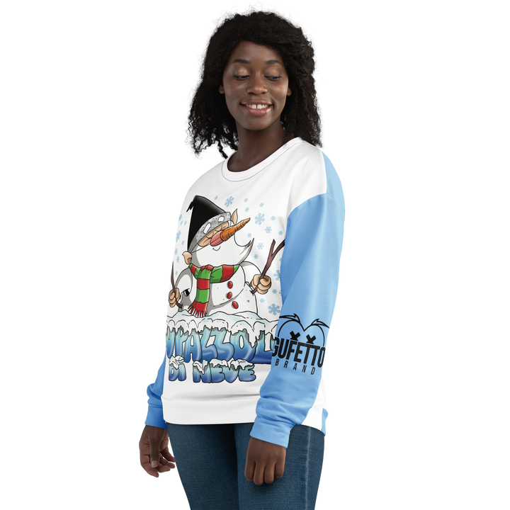 Felpa unisex Uomo/Donna PUPAZZOLO DI NEVE - Gufetto Brand 