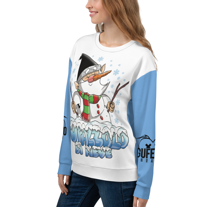 Felpa unisex Uomo/Donna PUPAZZOLO DI NEVE - Gufetto Brand 