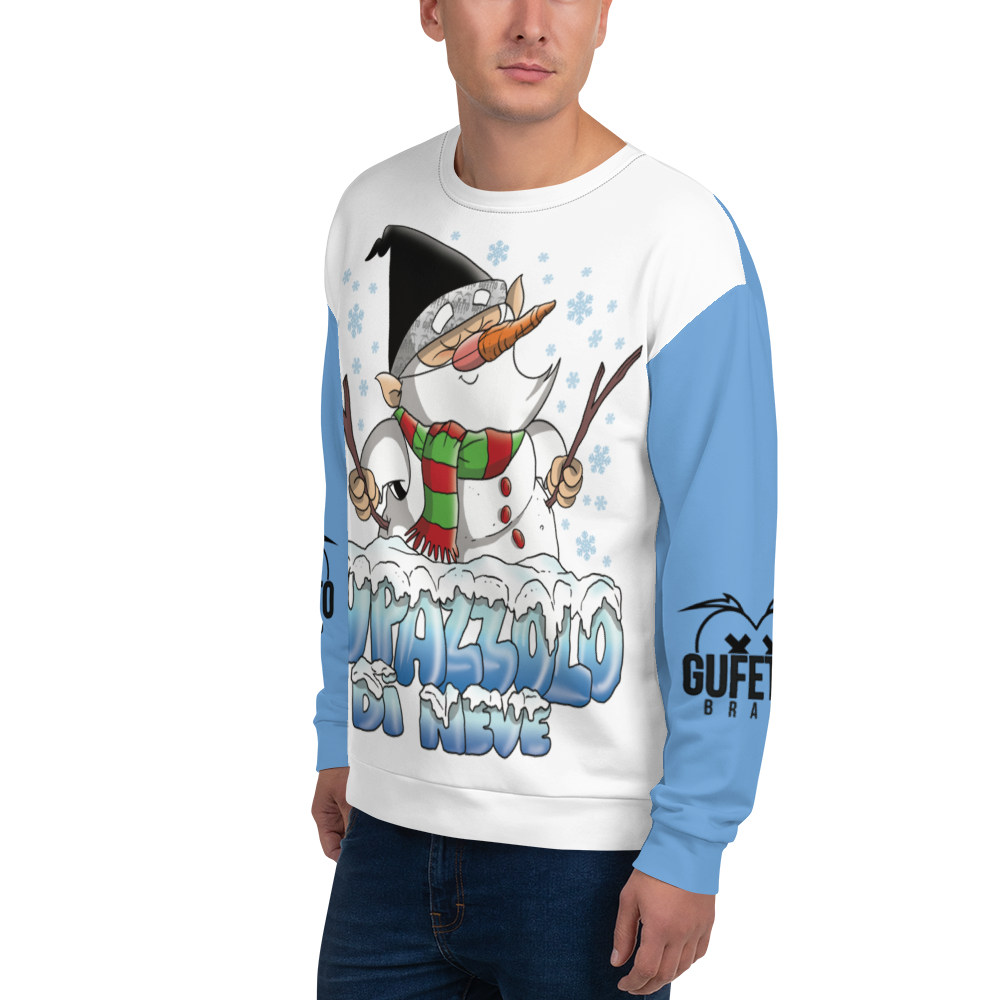 Felpa unisex Uomo/Donna PUPAZZOLO DI NEVE - Gufetto Brand 