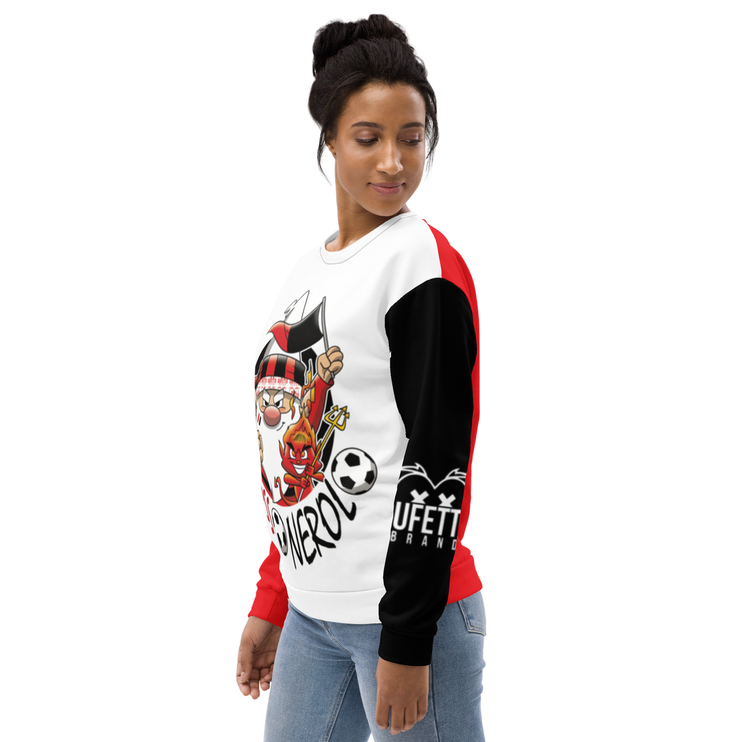 Felpa unisex Uomo/Donna ROSSO NEROLO - Gufetto Brand 