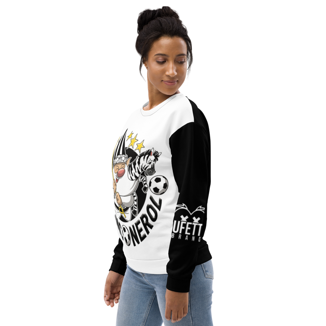 Felpa unisex Uomo/Donna BIANCO NEROLO - Gufetto Brand 
