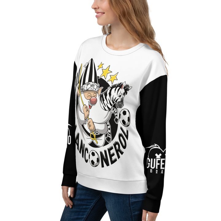 Felpa unisex Uomo/Donna BIANCO NEROLO - Gufetto Brand 