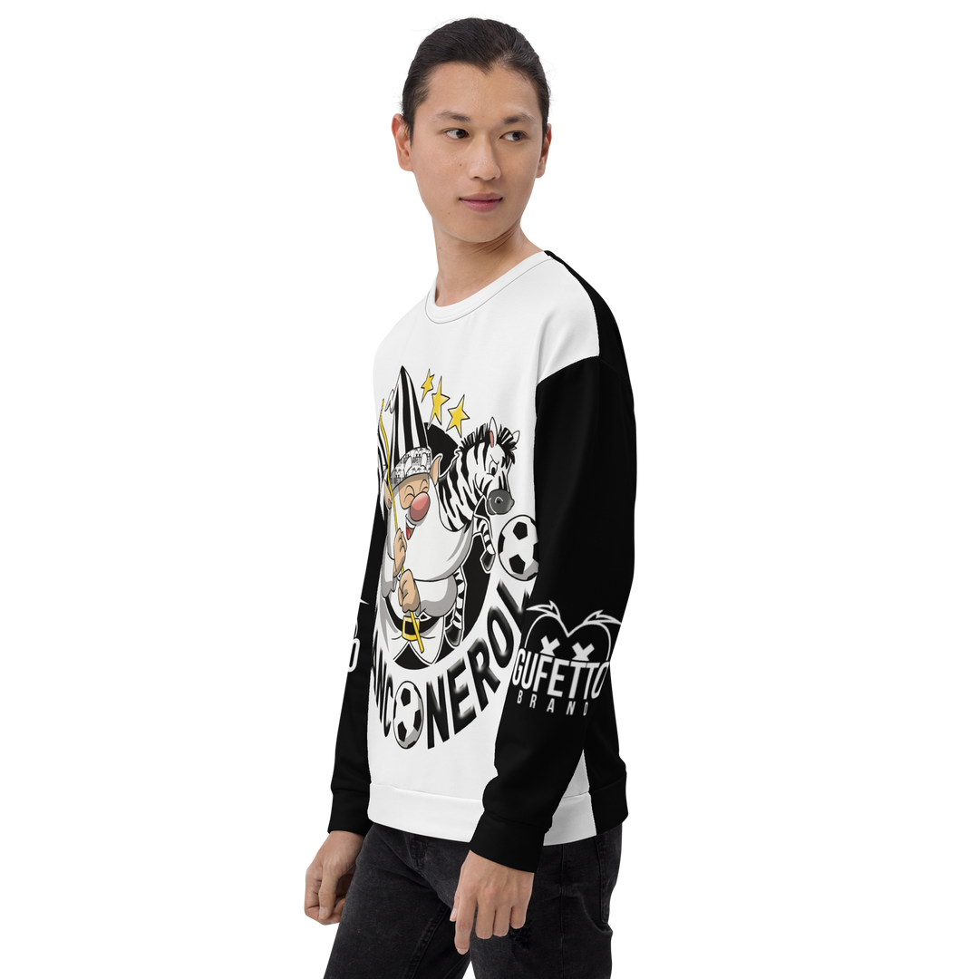 Felpa unisex Uomo/Donna BIANCO NEROLO - Gufetto Brand 