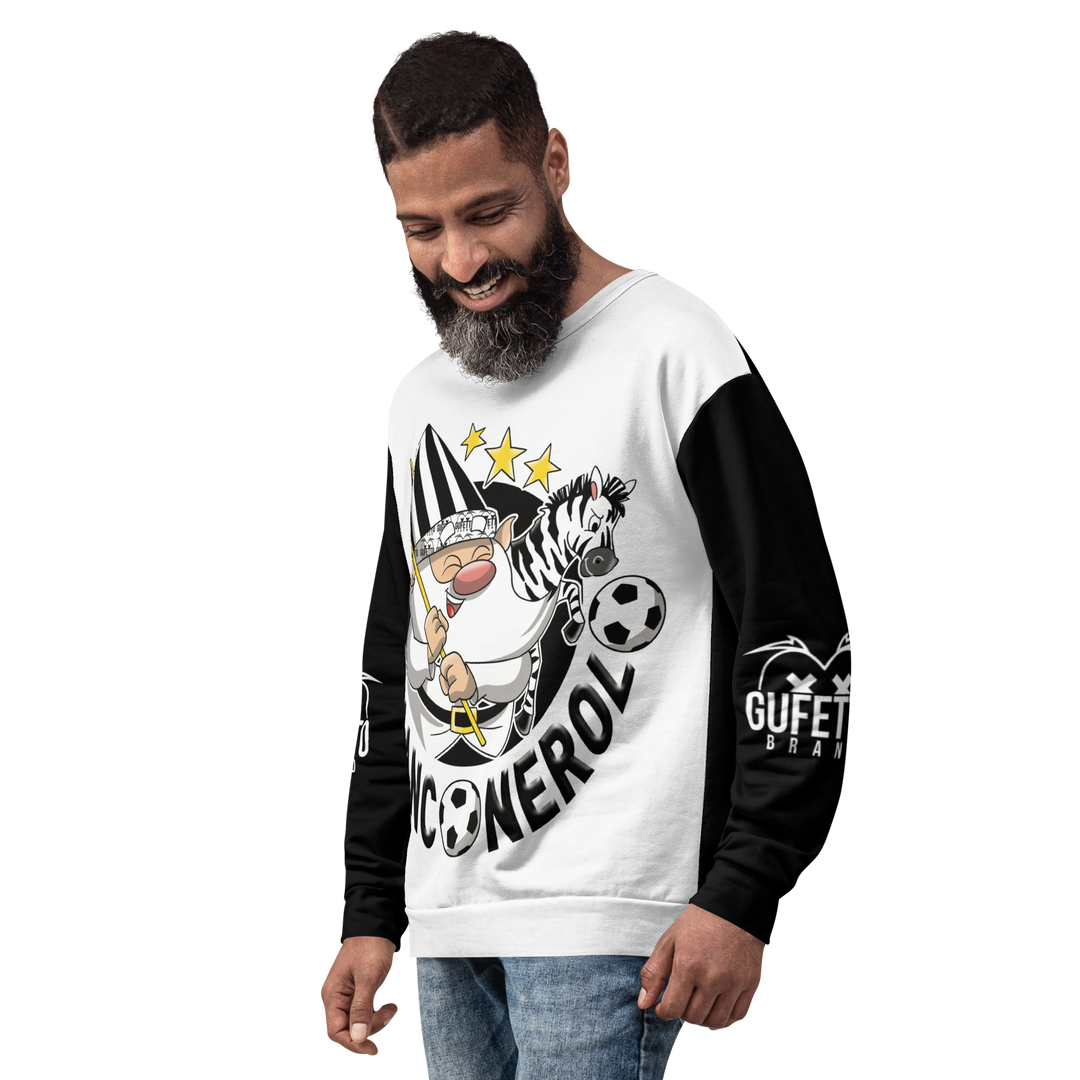 Felpa unisex Uomo/Donna BIANCO NEROLO - Gufetto Brand 