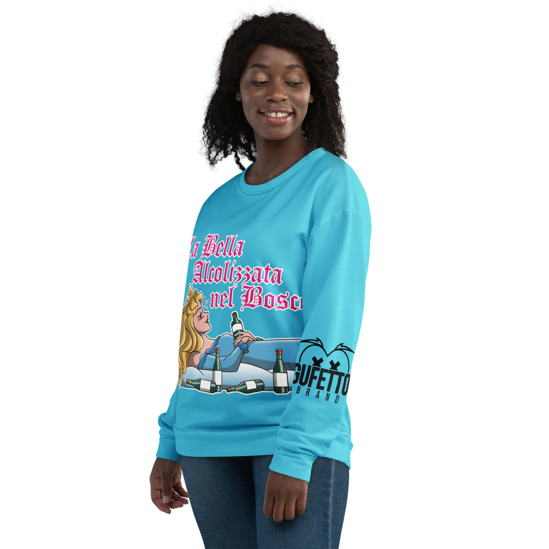 Felpa unisex Uomo/Donna LA BELLA ALCOLIZZATA - Gufetto Brand 