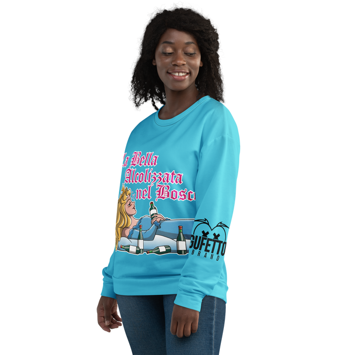 Felpa unisex Uomo/Donna LA BELLA ALCOLIZZATA - Gufetto Brand 