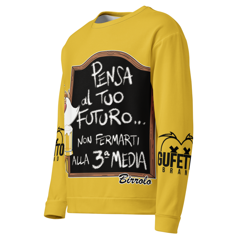 Felpa unisex Uomo/Donna BIRROLO TERZA MEDIA - Gufetto Brand 