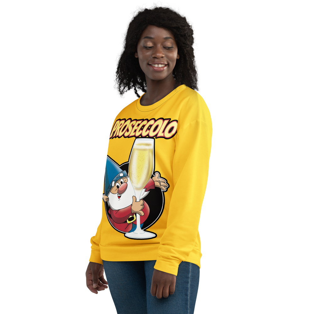 Felpa unisex Uomo/Donna Proseccolo Yellow Edition - Gufetto Brand 