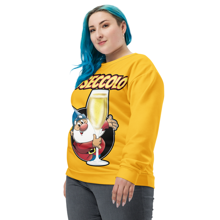 Felpa unisex Uomo/Donna Proseccolo Yellow Edition - Gufetto Brand 
