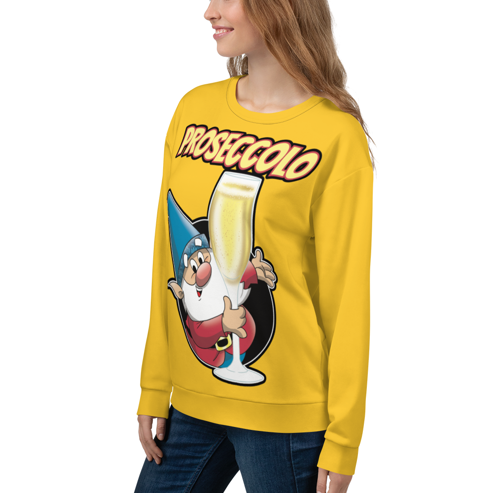 Felpa unisex Uomo/Donna Proseccolo Yellow Edition - Gufetto Brand 