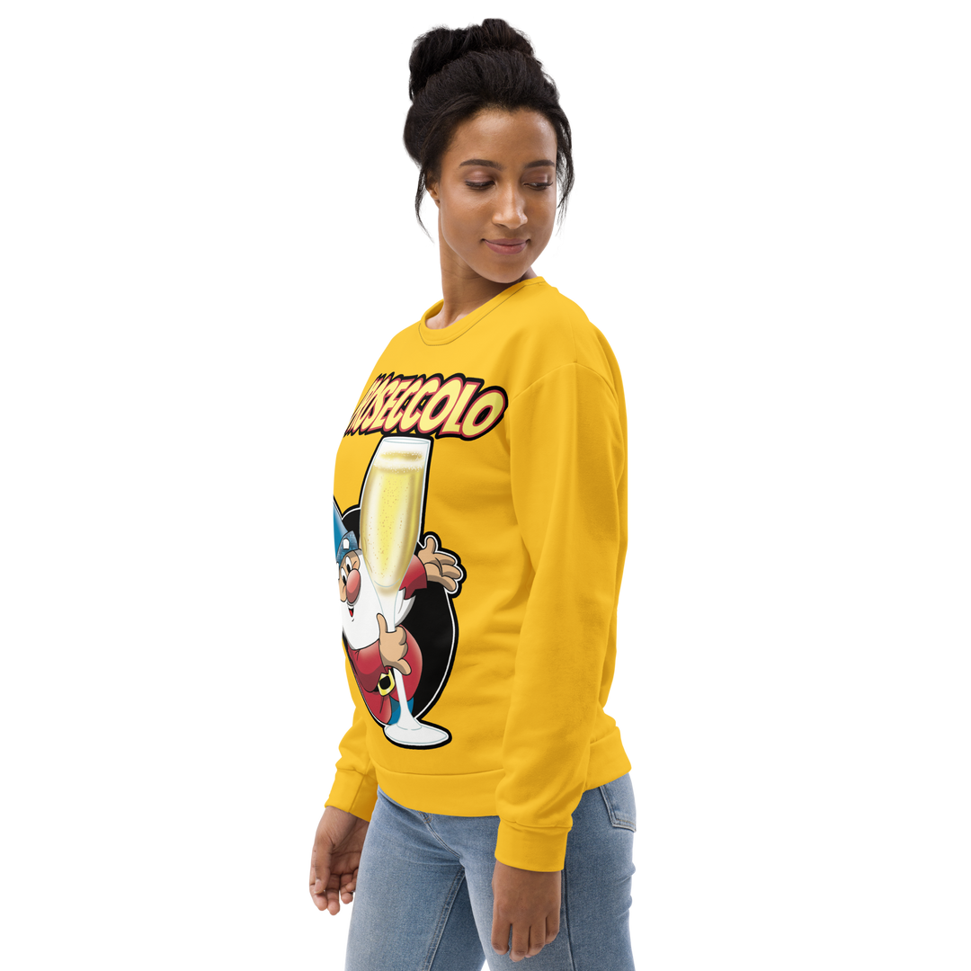 Felpa unisex Uomo/Donna Proseccolo Yellow Edition - Gufetto Brand 