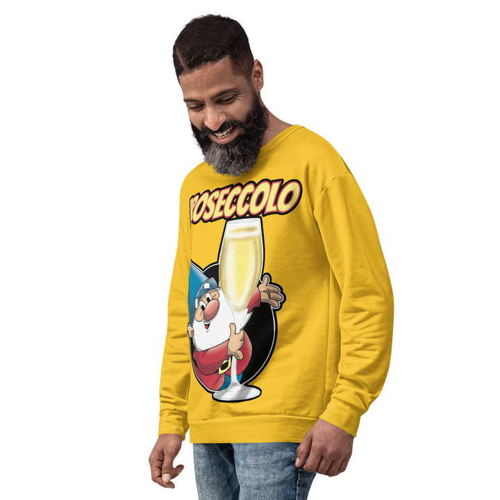 Felpa unisex Uomo/Donna Proseccolo Yellow Edition - Gufetto Brand 