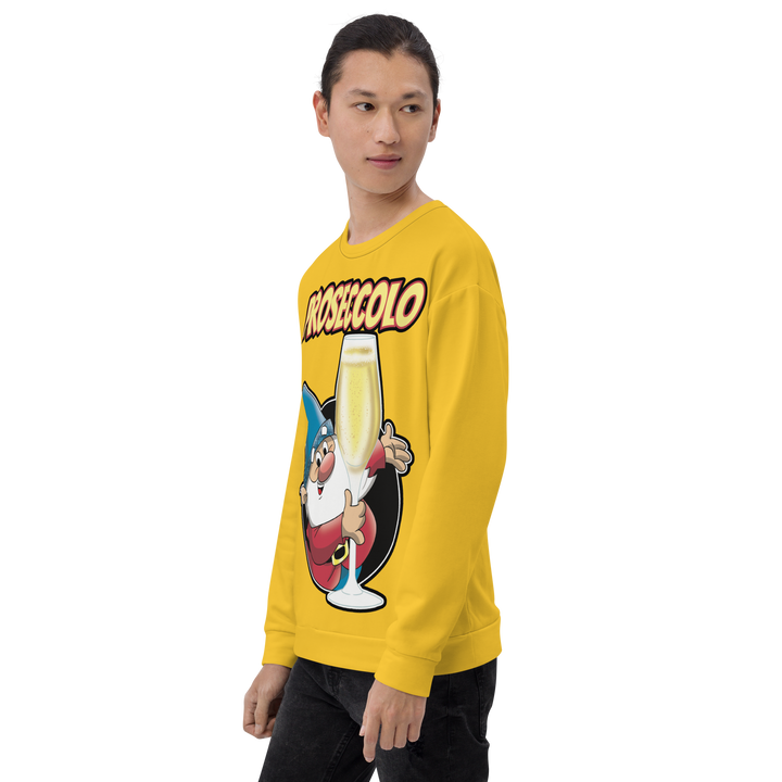 Felpa unisex Uomo/Donna Proseccolo Yellow Edition - Gufetto Brand 