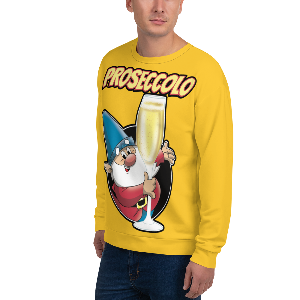 Felpa unisex Uomo/Donna Proseccolo Yellow Edition - Gufetto Brand 