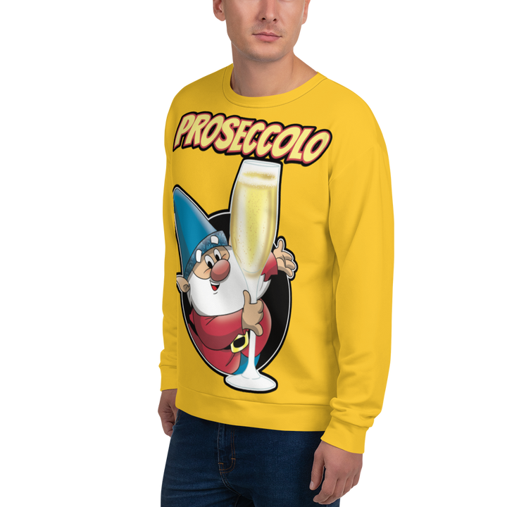 Felpa unisex Uomo/Donna Proseccolo Yellow Edition - Gufetto Brand 