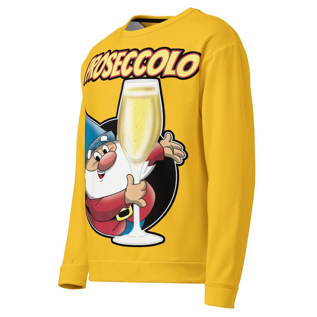 Felpa unisex Uomo/Donna Proseccolo Yellow Edition - Gufetto Brand 