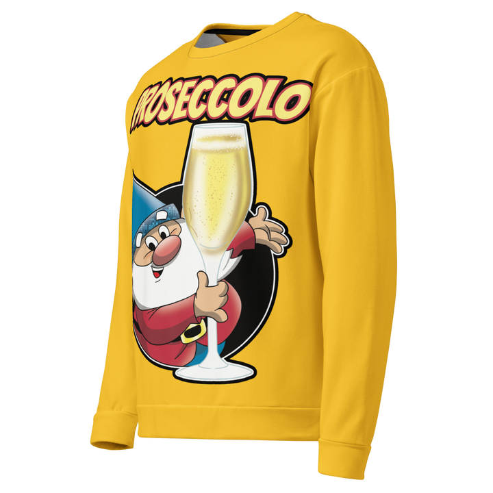 Felpa unisex Uomo/Donna Proseccolo Yellow Edition - Gufetto Brand 