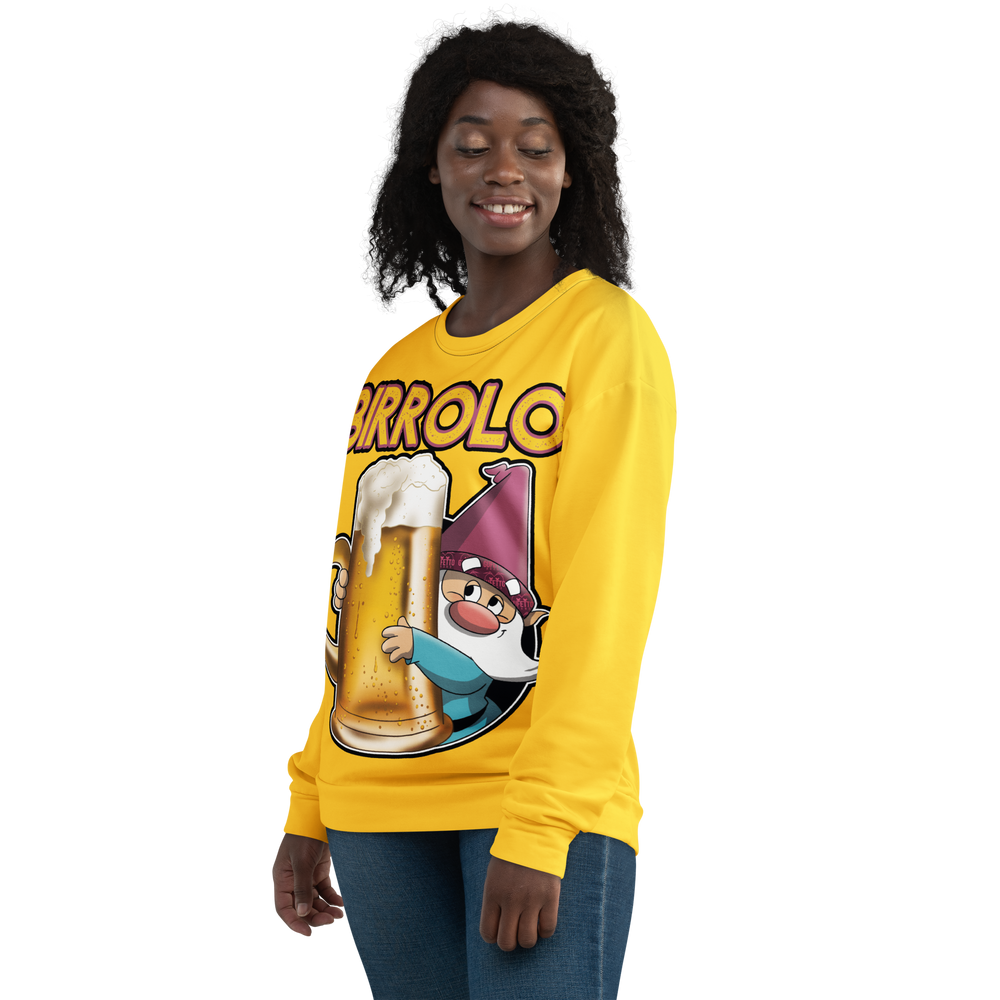 Felpa unisex Uomo/Donna Birrolo Yellow Edition - Gufetto Brand 