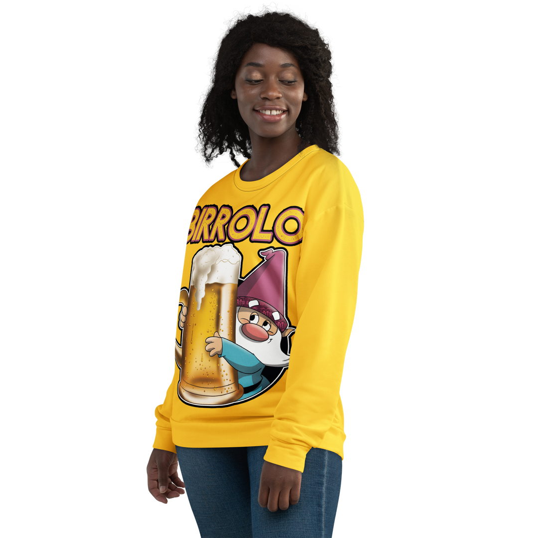 Felpa unisex Uomo/Donna Birrolo Yellow Edition - Gufetto Brand 