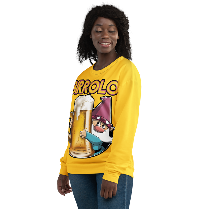 Felpa unisex Uomo/Donna Birrolo Yellow Edition - Gufetto Brand 