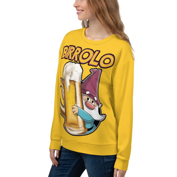 Felpa unisex Uomo/Donna Birrolo Yellow Edition - Gufetto Brand 