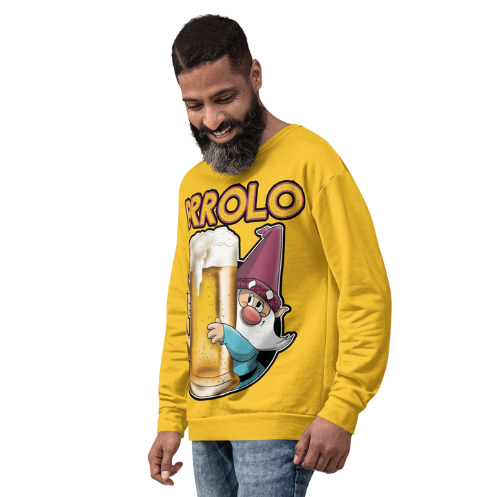Felpa unisex Uomo/Donna Birrolo Yellow Edition - Gufetto Brand 