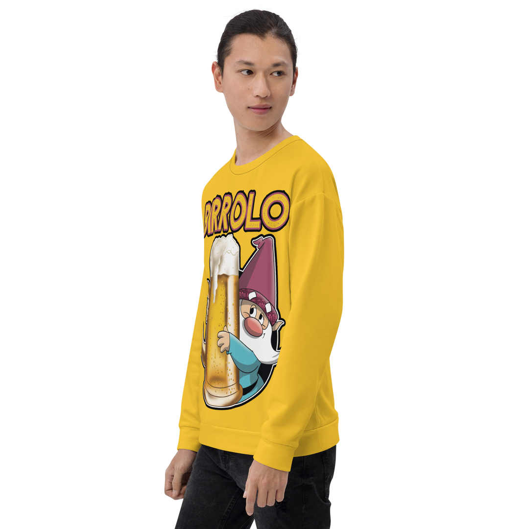 Felpa unisex Uomo/Donna Birrolo Yellow Edition - Gufetto Brand 