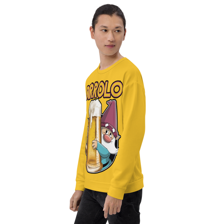 Felpa unisex Uomo/Donna Birrolo Yellow Edition - Gufetto Brand 