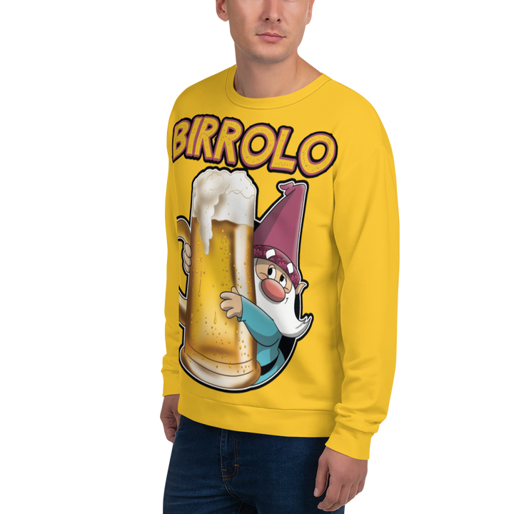 Felpa unisex Uomo/Donna Birrolo Yellow Edition - Gufetto Brand 